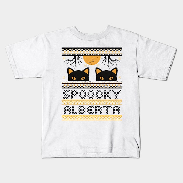 There's Something Spooky in Alberta Kids T-Shirt by Canada Tees